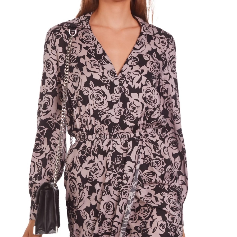 🖤 NWT The Kooples Blooming Roses Midi Shirt Dress | RETAIL $415! - Picture 2 of 8
